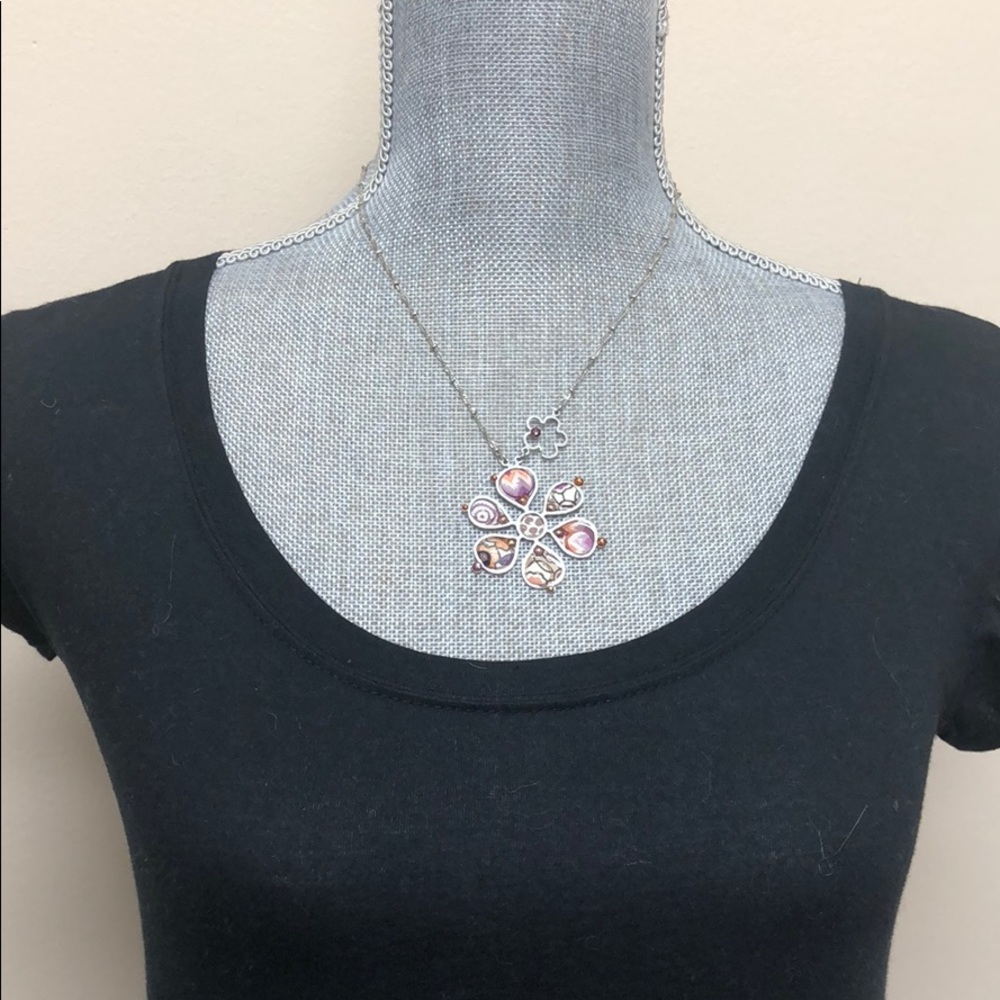 Retro Mod Pattern Daisy Necklace, NWT - Picture 5 of 6